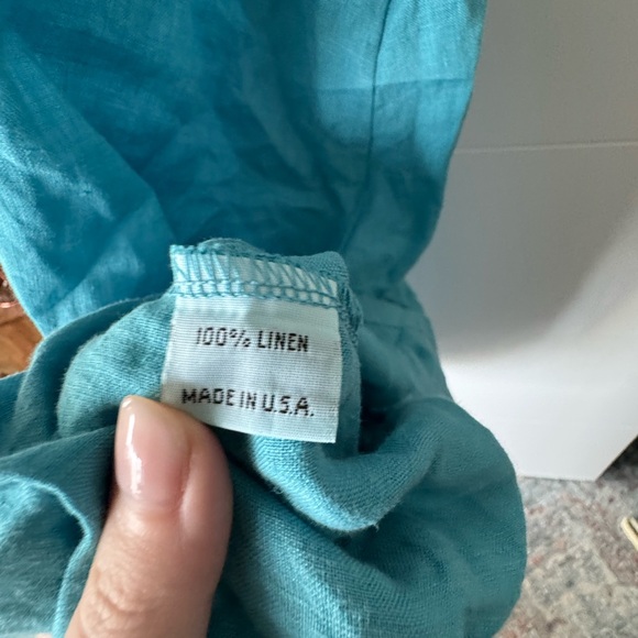 Bryn Walker Blue Linen Dress - Picture 3 of 4